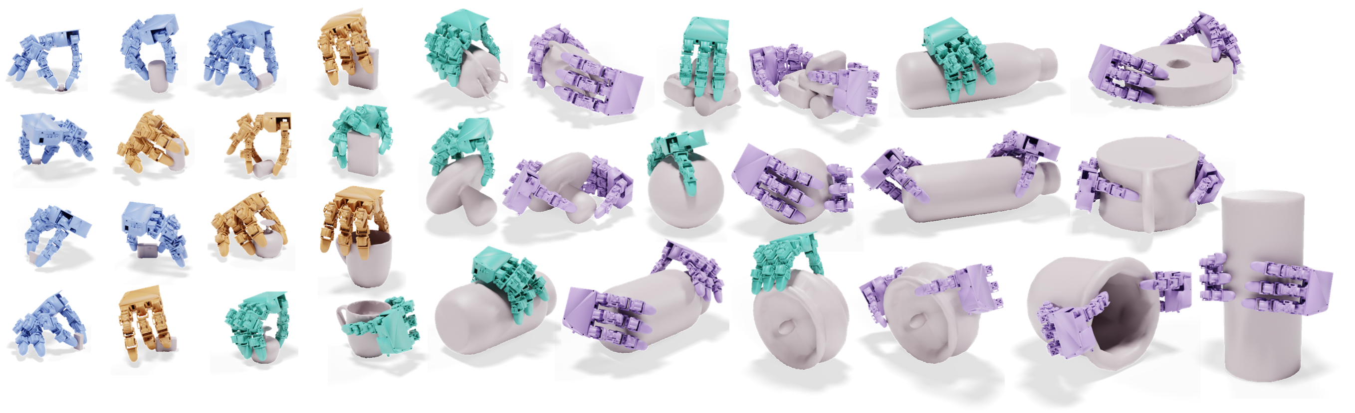Synthesized grasps for LEAP hand.