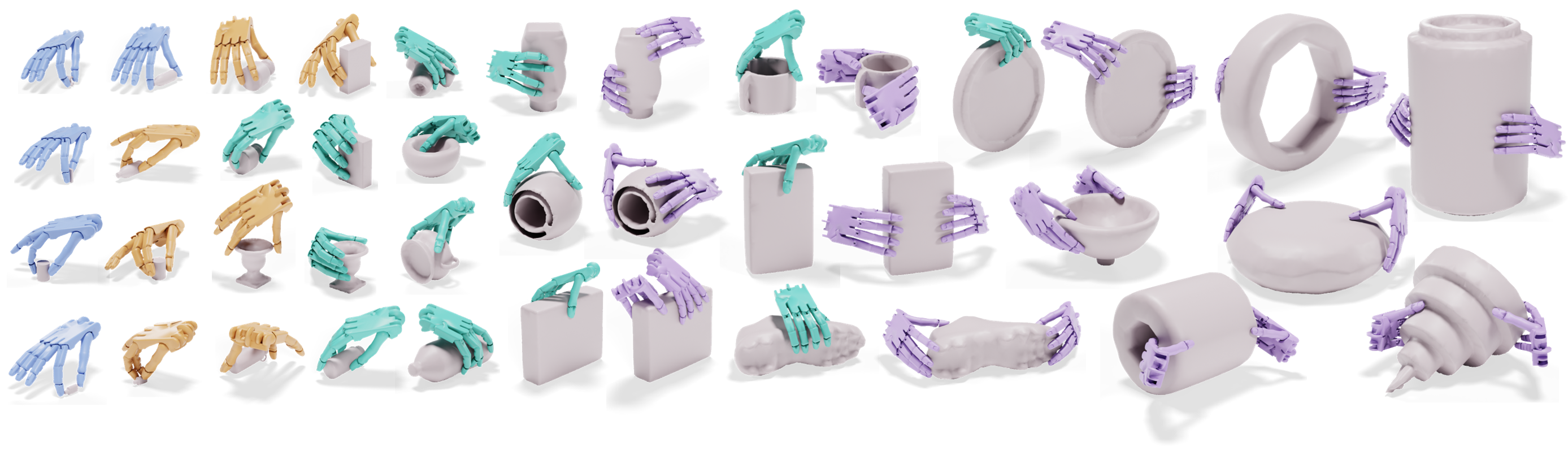Synthesized grasps for Shadow hand.